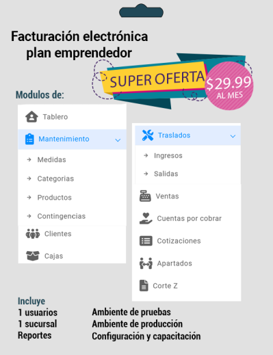 Facturación electrónica plan emprendedor